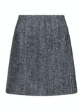 Helmine Herringbone Skirt - Black