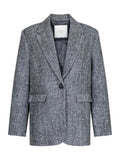 Gaby Herringbone Blazer - Black
