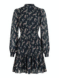 Alberti Flower Dress - Black