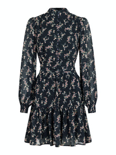 Alberti Flower Dress - Black