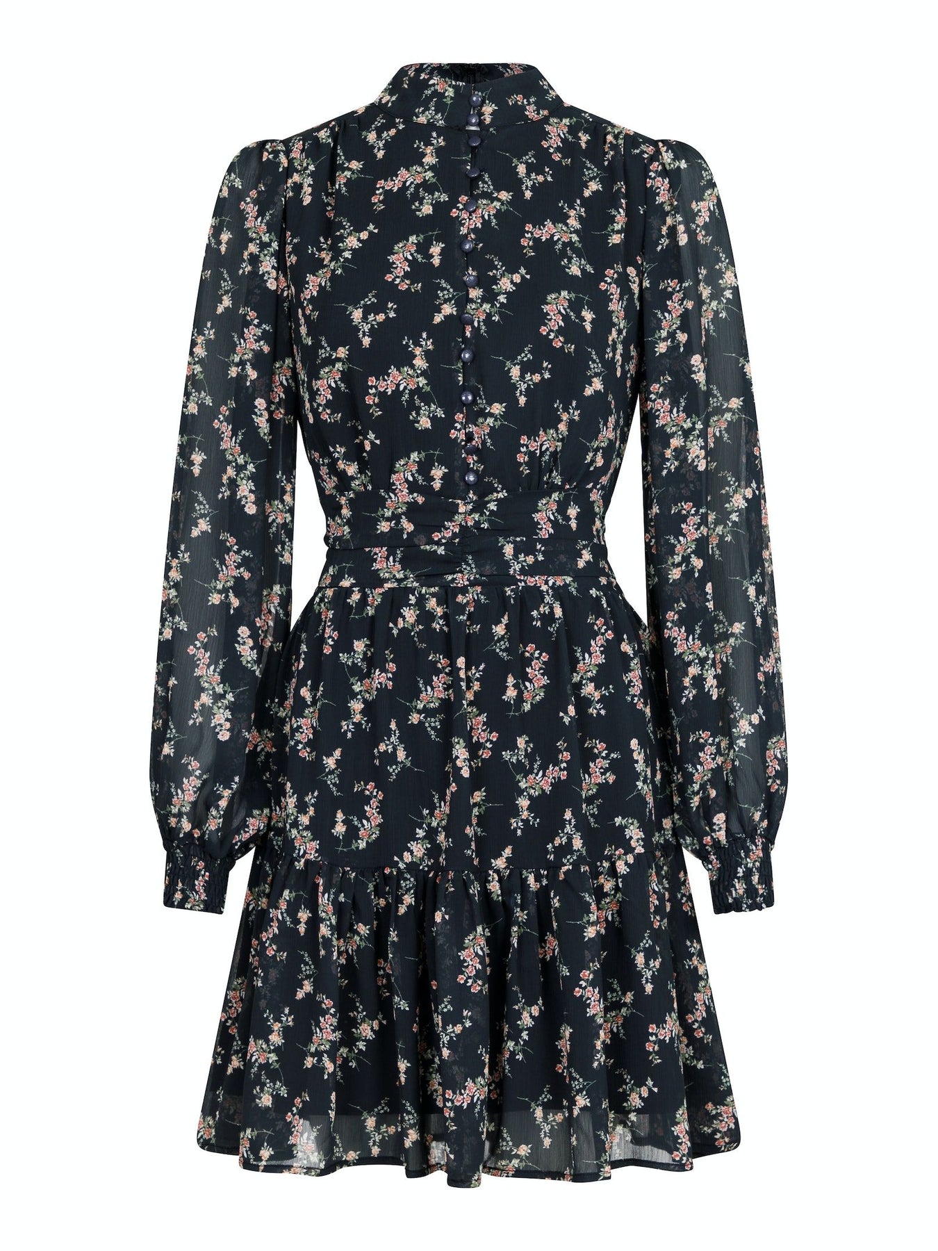 Alberti Flower Dress - Black