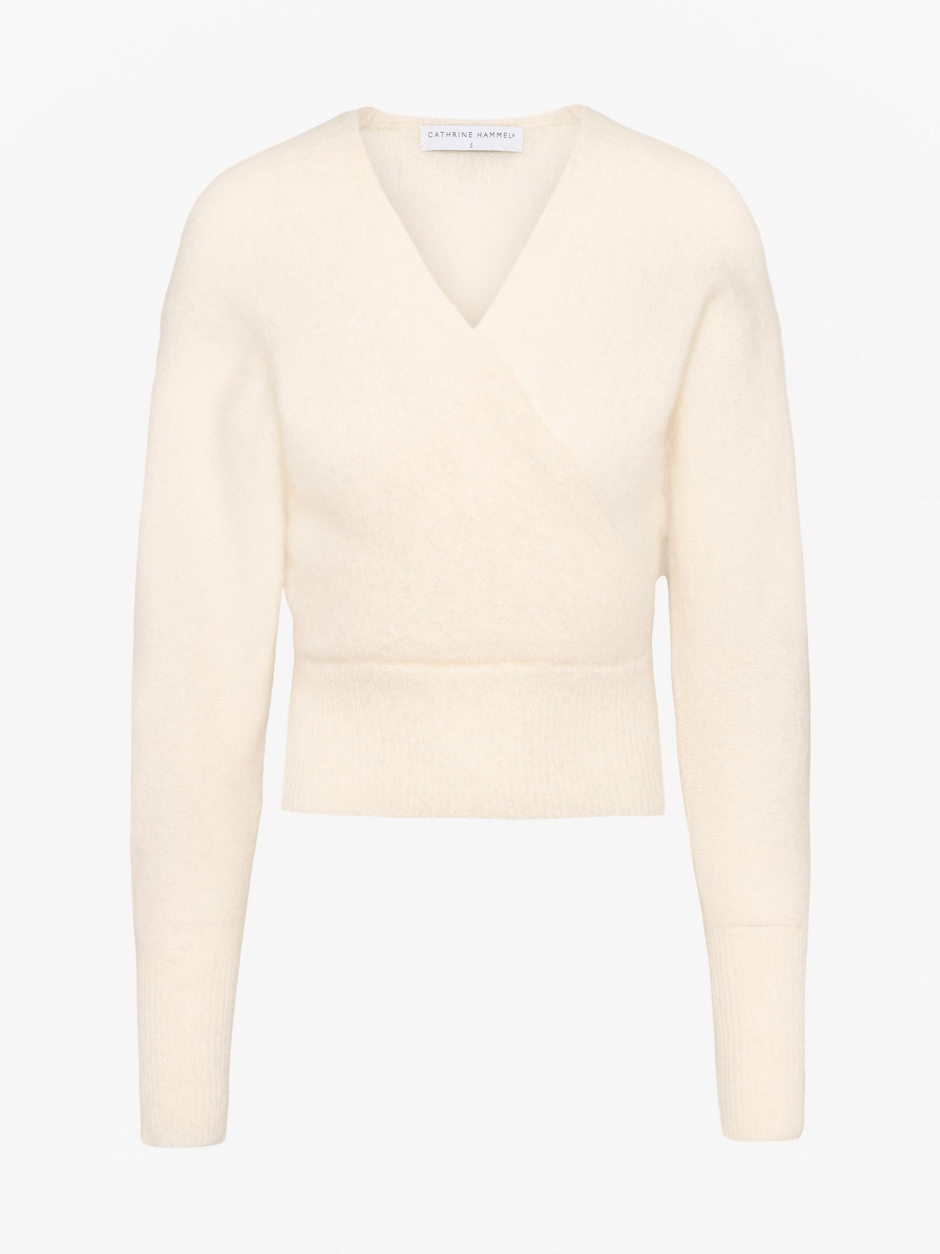 Mohair Cross-Over Sweater - Almond Milk
