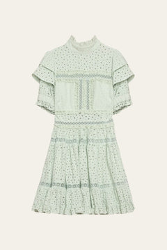 Iro Mini Lace Dress - Pistachio