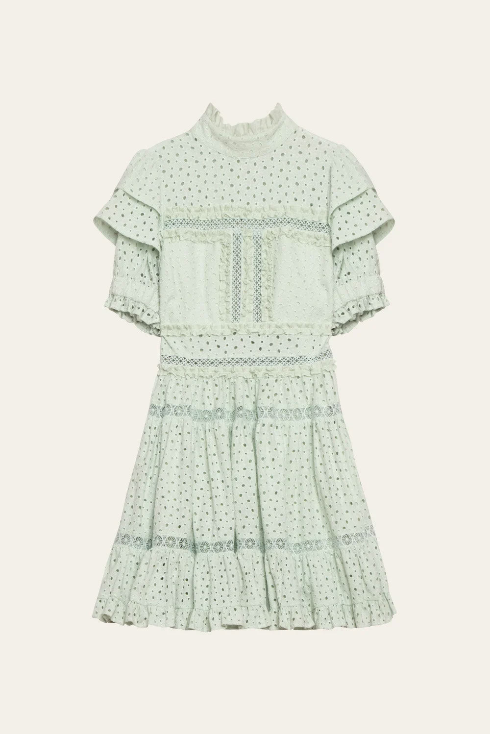 Iro Mini Lace Dress - Pistachio