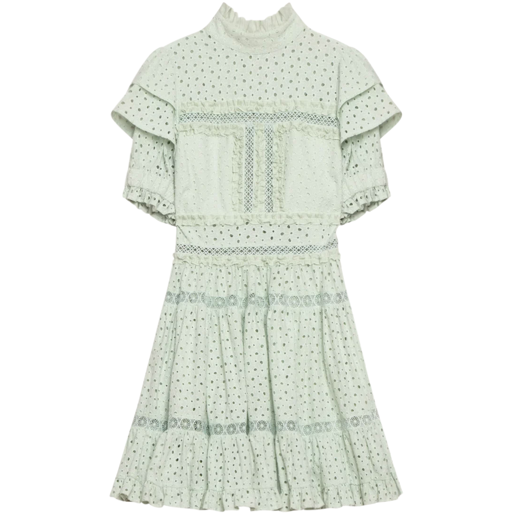 Iro Mini Lace Dress - Pistachio