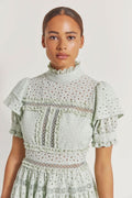 Iro Mini Lace Dress - Pistachio