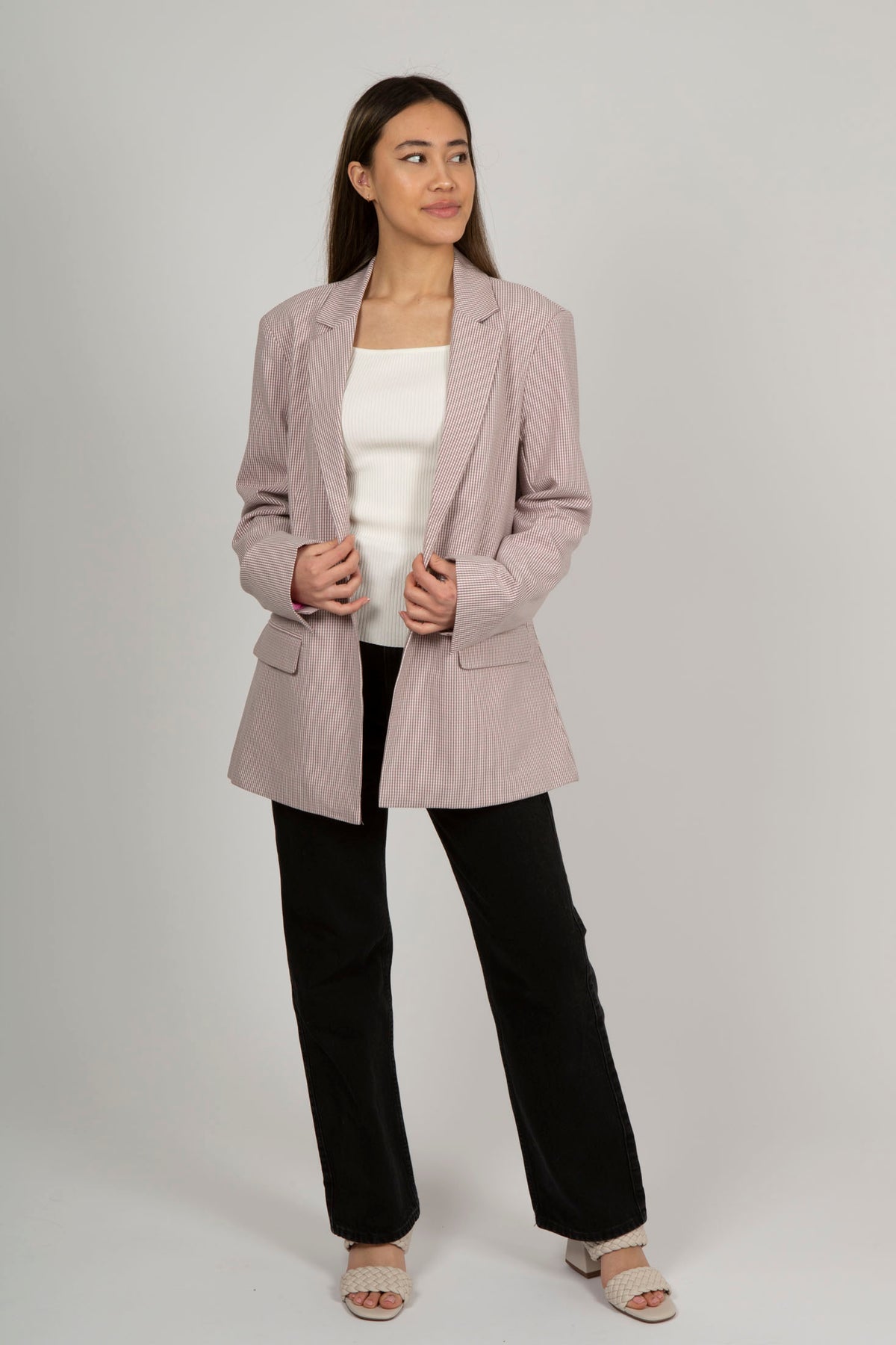 Jaida Blazer - Orchid Chk