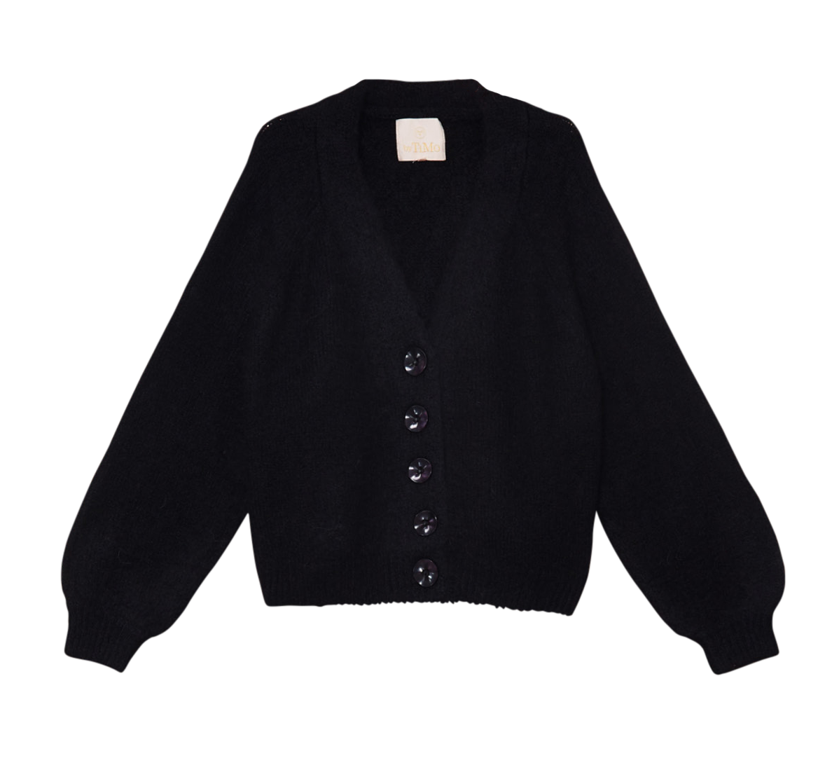 Hairy Knit Cardigan - Black - ByTimo - Gensere - VILLOID.no