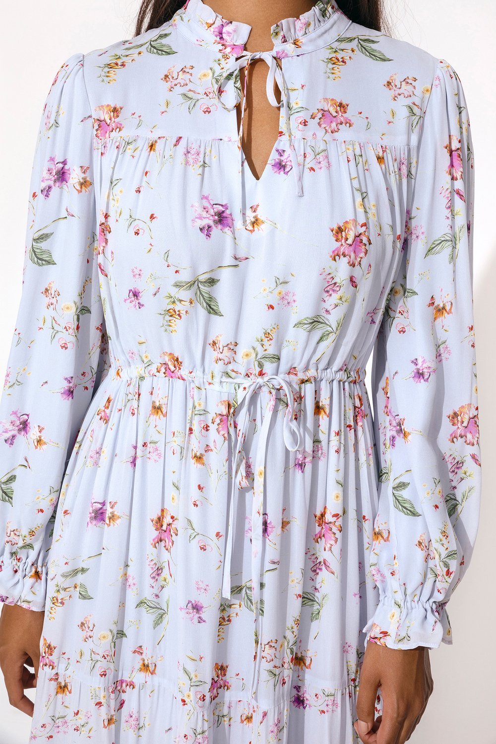 Florencia Dress - Soft Floral Sky Blue