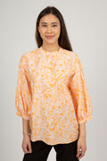 Saralin Ladonna 3/4 Top Aop - M Orange Stroke