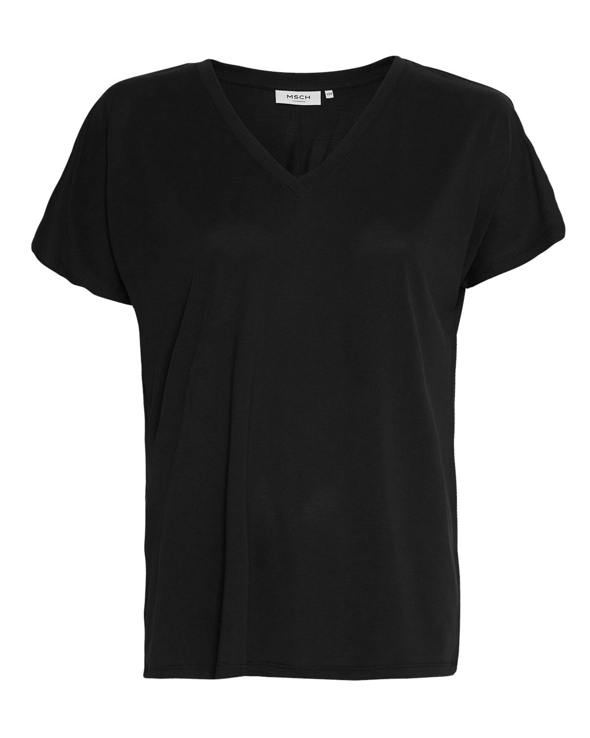 Fenya Modal V Neck Tee - Black