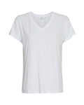Fenya Modal V Neck Tee - Optical Snow