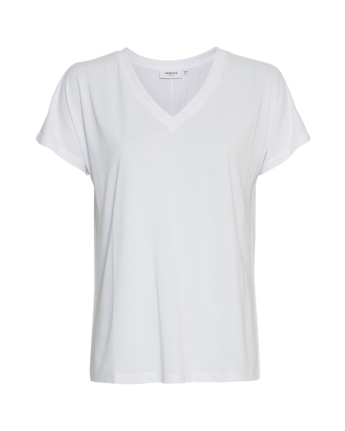 Fenya Modal V Neck Tee - Optical Snow