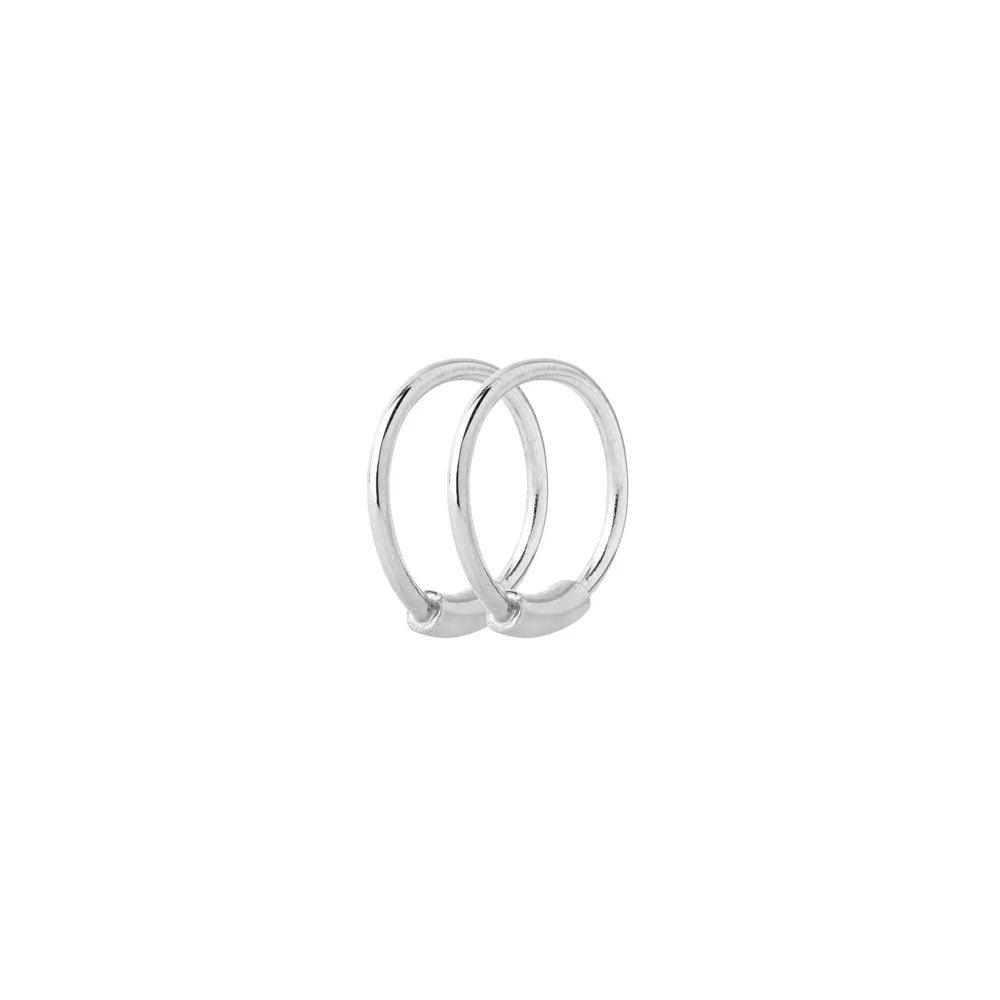 Basic 8 Hoops - Silver