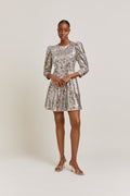 Hollis Sequin Dress - Stone Grey Sequin