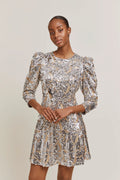 Hollis Sequin Dress - Stone Grey Sequin
