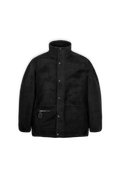 Long Heavy Fleece Jacket - Svart