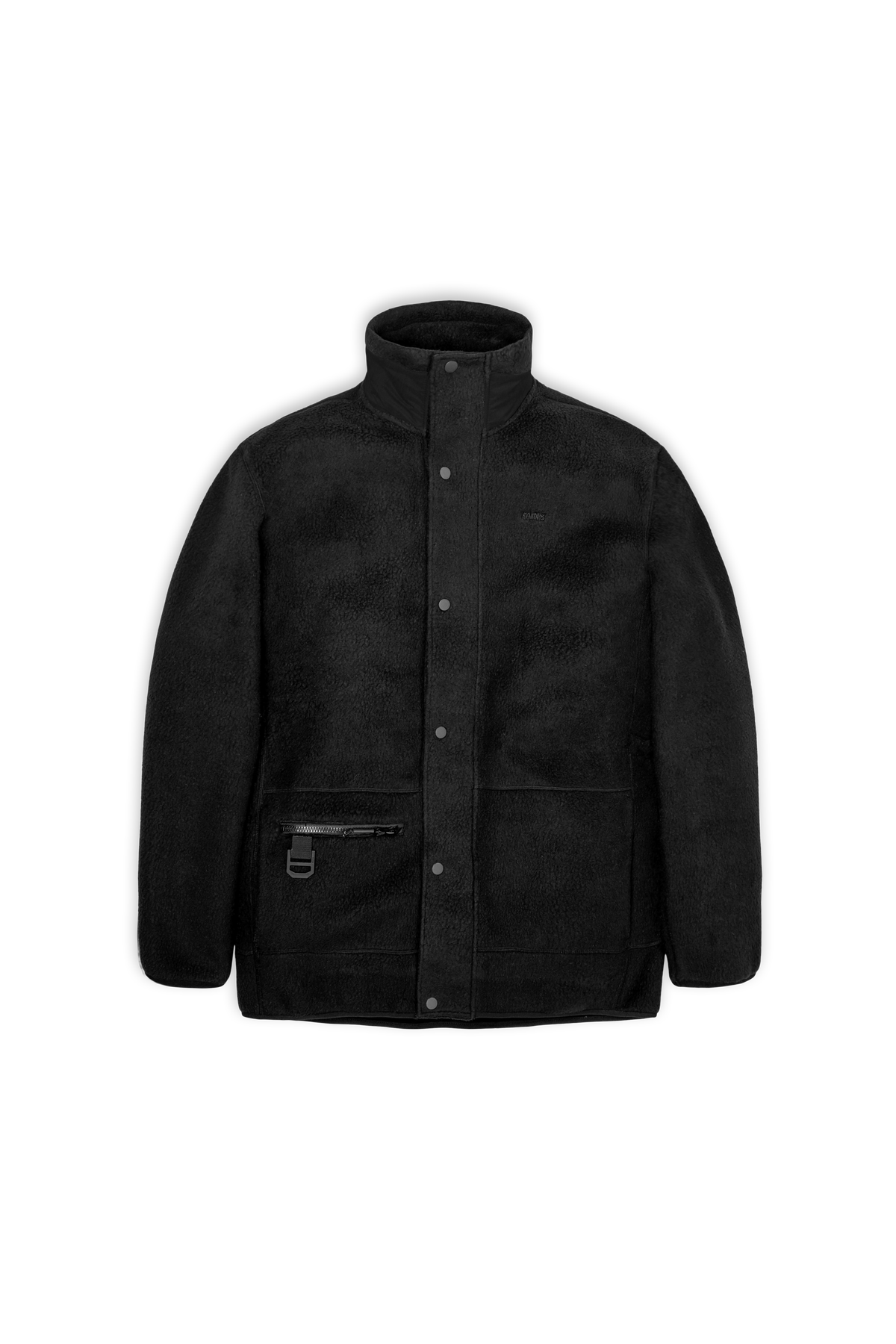 Long Heavy Fleece Jacket - Svart