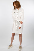 Jett Shirt Dress FRE - White