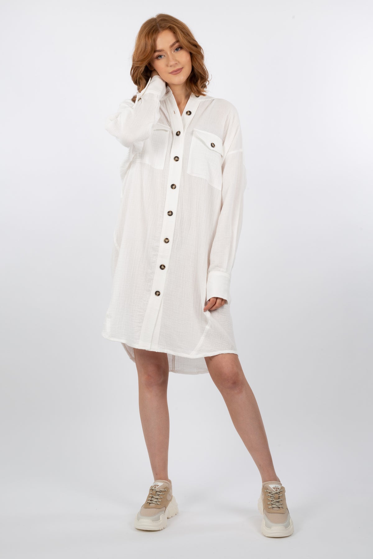 Jett Shirt Dress FRE - White