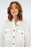 Jett Shirt Dress FRE - White
