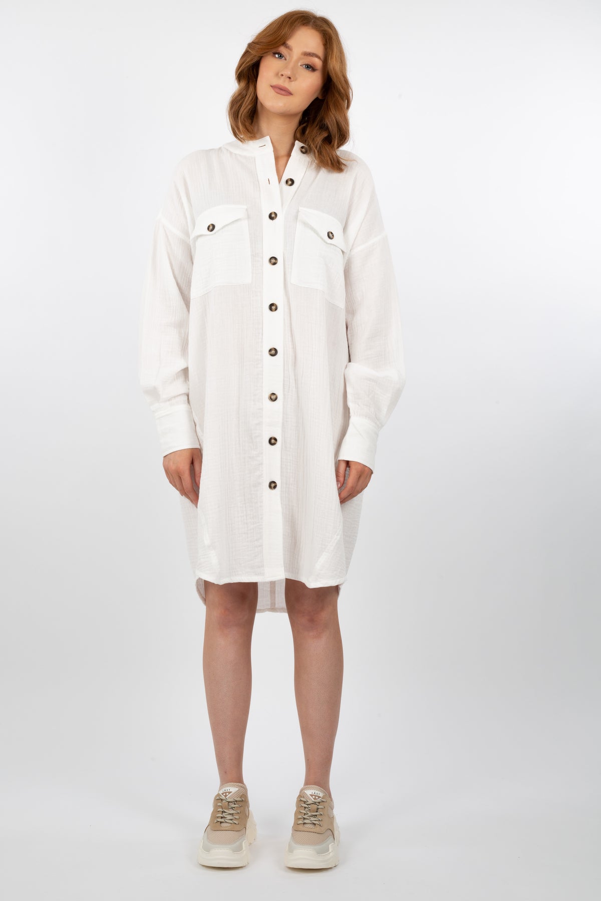 Jett Shirt Dress FRE - White