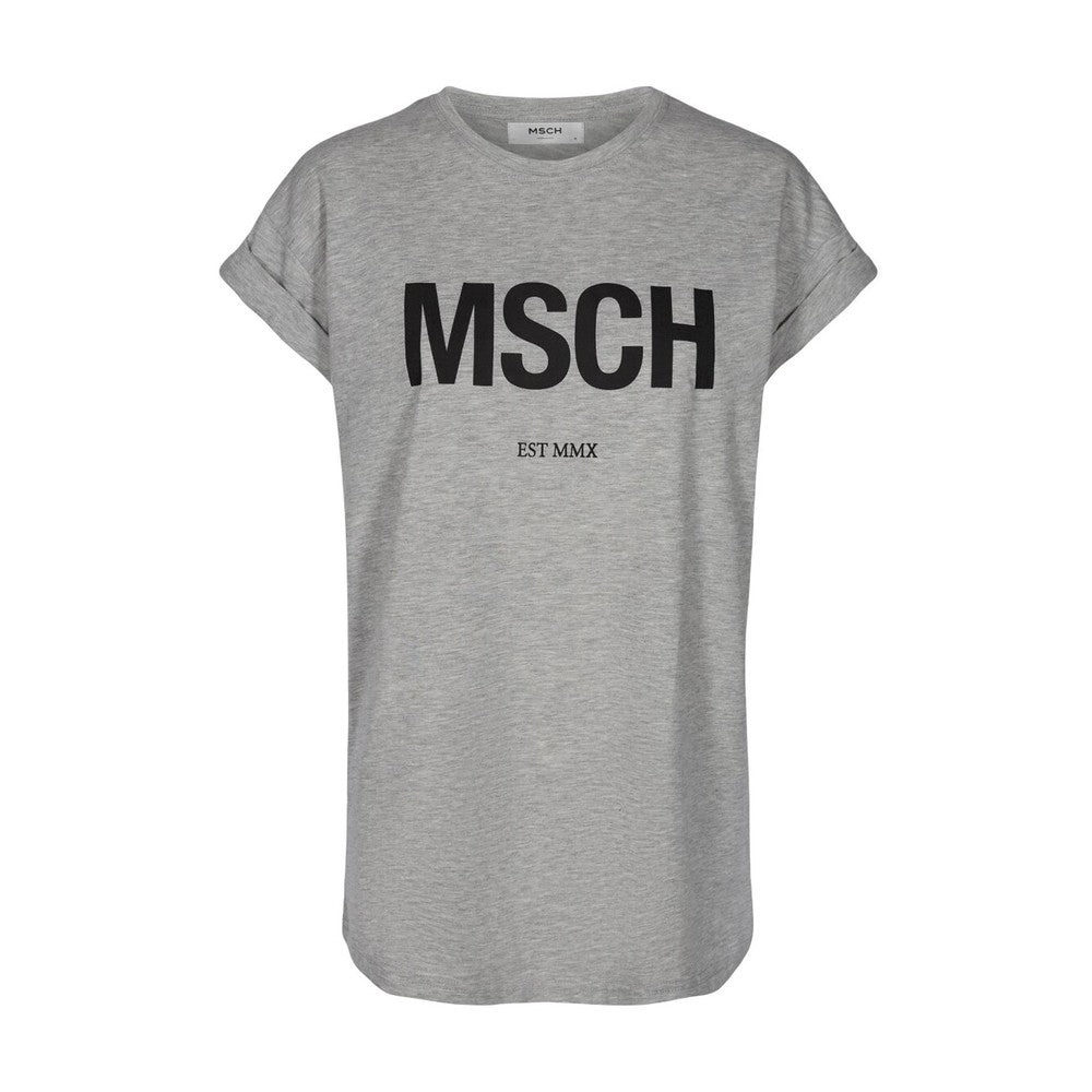 Alva Msch Est Tee - LGM/Black - Moss Copenhagen - T-skjorter & Topper - VILLOID.no