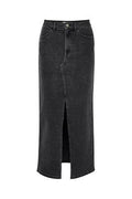SiwGZ HW Long Skirt - Washed Black