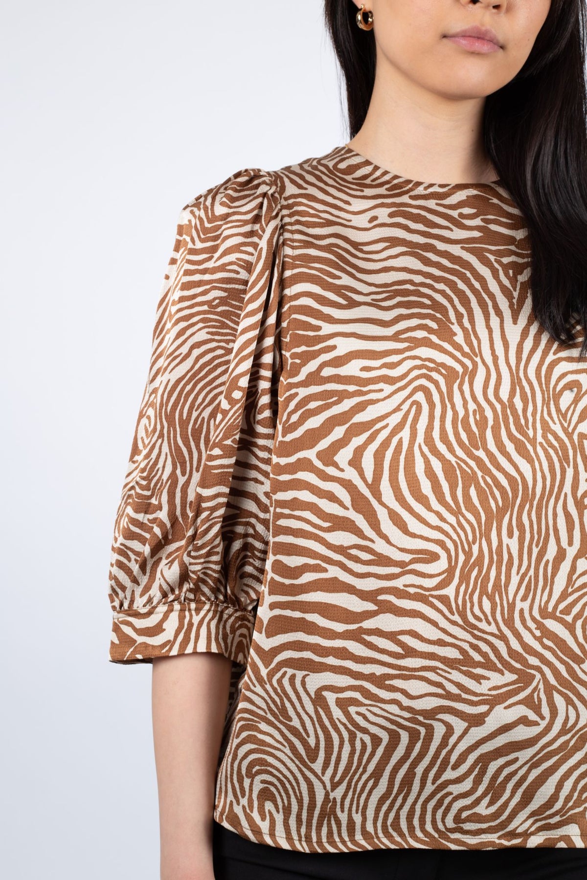 Celestina Blouse Aop - Mountain Zebra