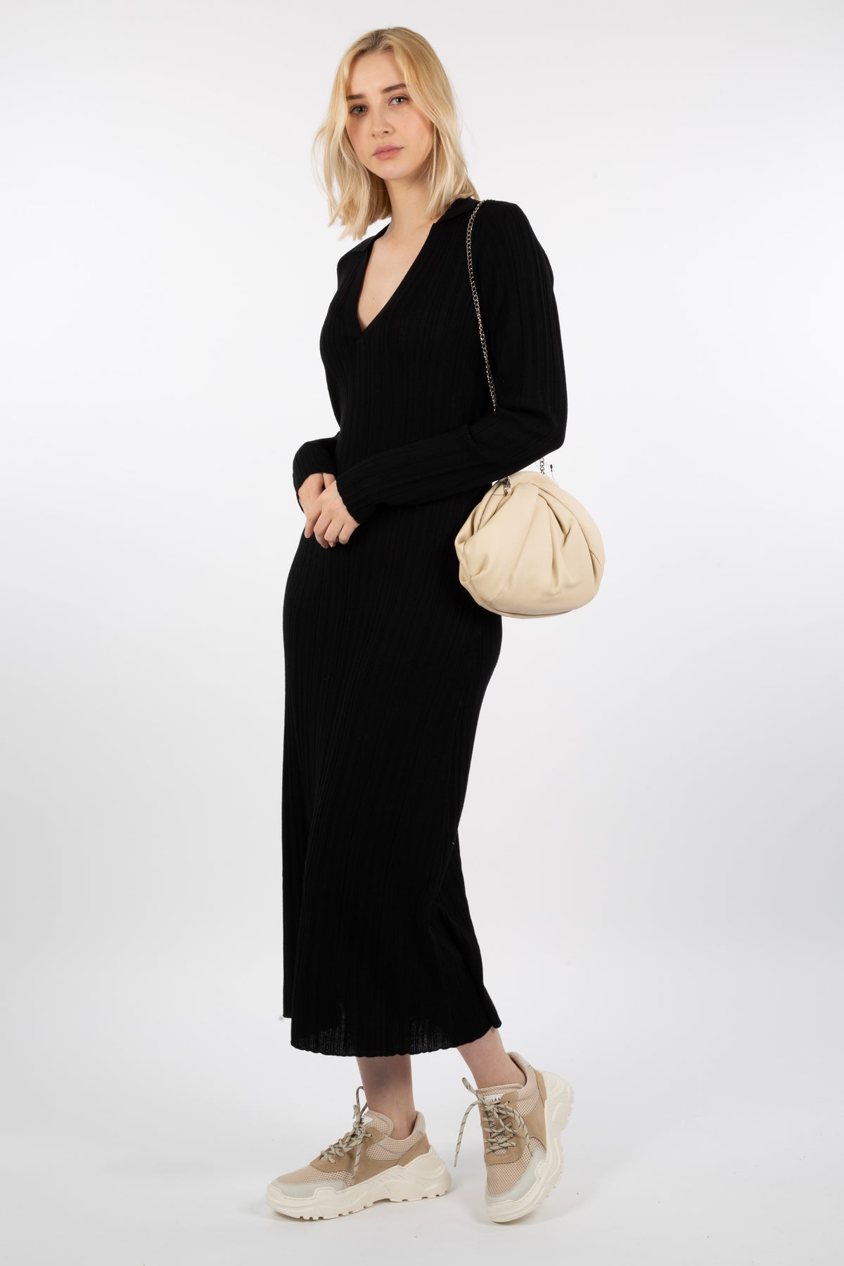 Tearz Dress - Anthracite Black