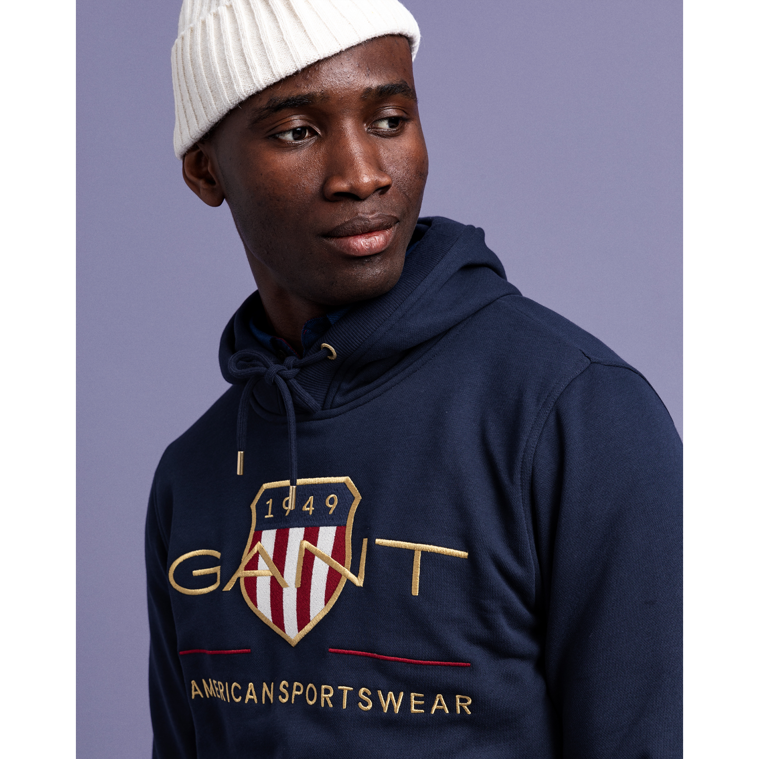 Archive Shield Hoodie - Evening Blue