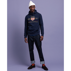 Archive Shield Hoodie - Evening Blue