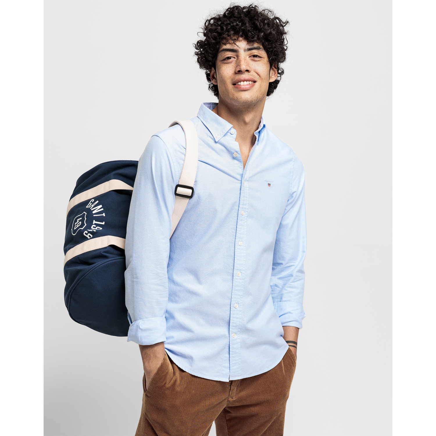 Slim Oxford BD - Capri Blue