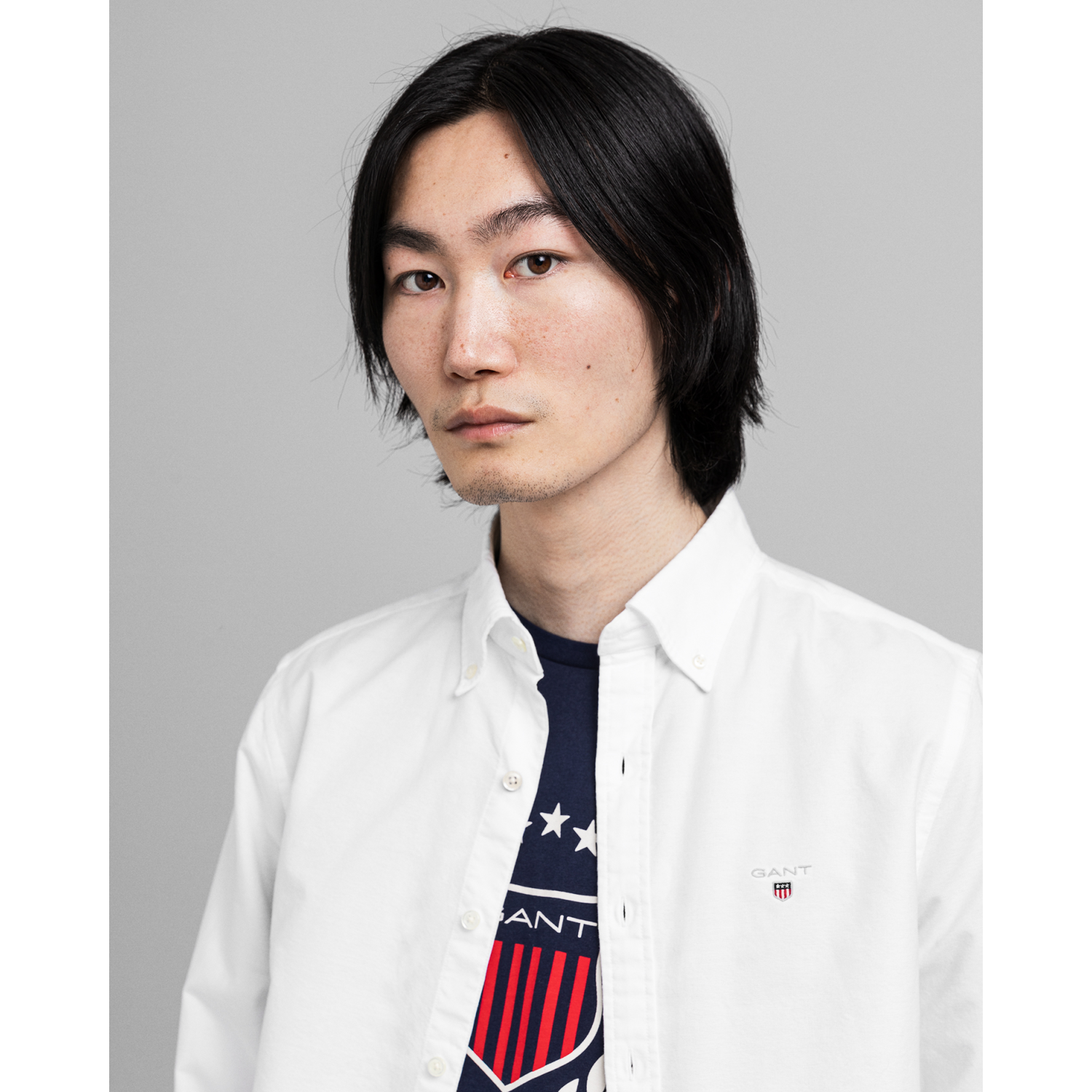 Slim Oxford BD - White