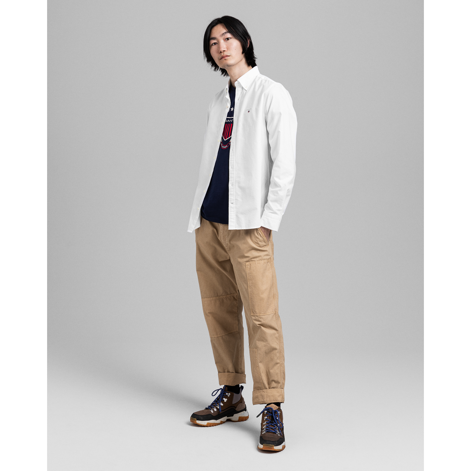 Slim Oxford BD - White
