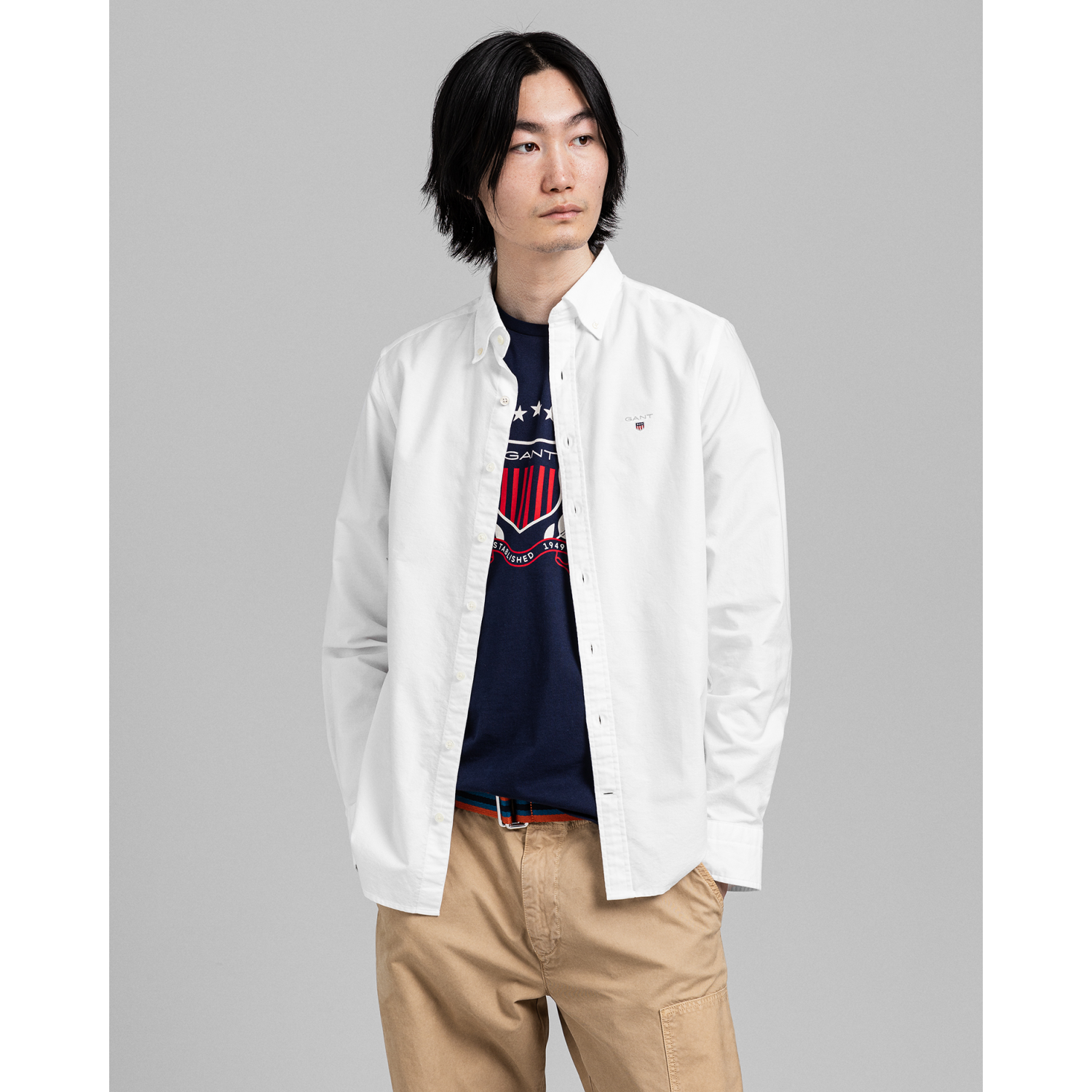 Slim Oxford BD - White