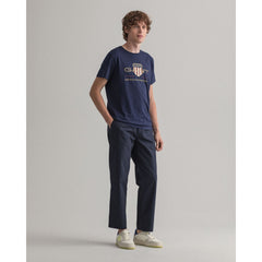 Archive Shield SS T-Shirt - Evening Blue - Men