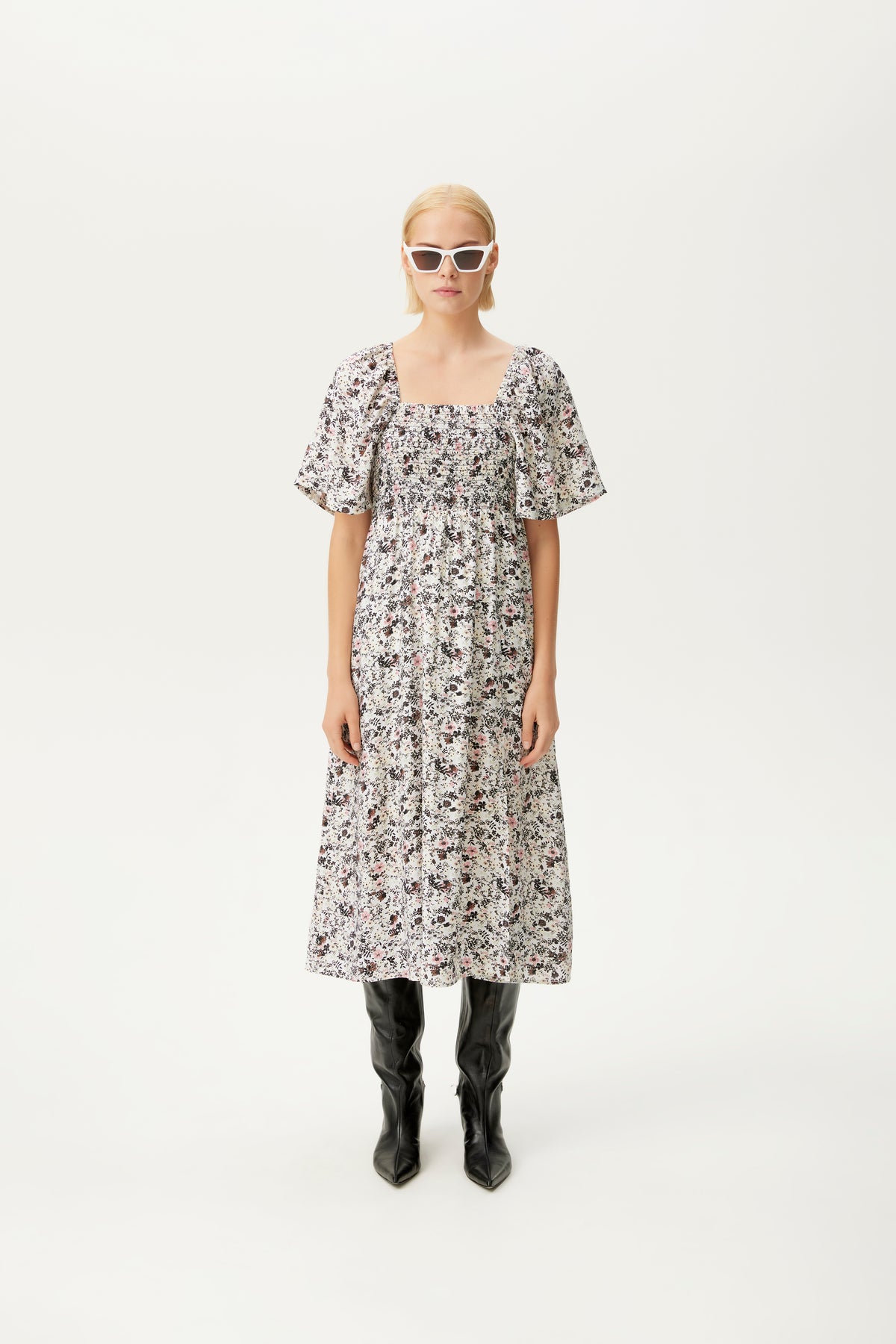 JosyGZ SS Dress - Pink Flower Draft