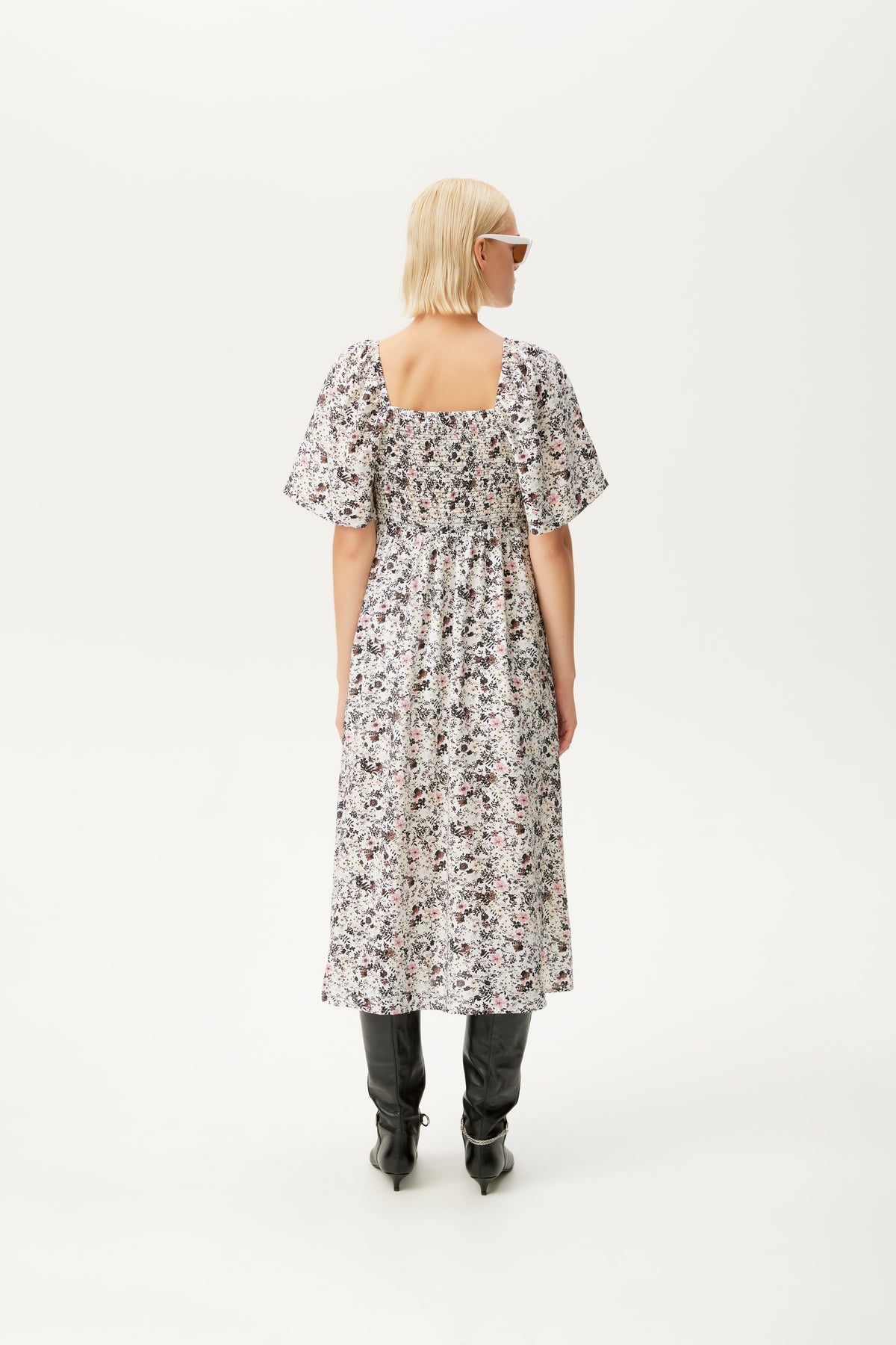 JosyGZ SS Dress - Pink Flower Draft