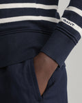 Light Cotton Breton C-Neck - Evening Blue