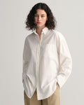Oversized Fit Luxury Oxford Shirt - Eggshell