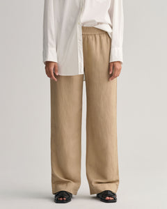 Linen Viscose Pull-On Pants - Horn Beige