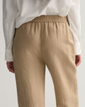 Linen Viscose Pull-On Pants - Horn Beige
