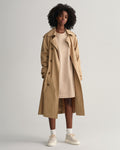 Logo Volume Ls C-Neck Dress - Dry Sand