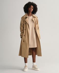 Logo Volume Ls C-Neck Dress - Dry Sand