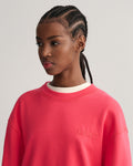 Logo Volume C-Neck Sweat - Magenta Pink