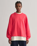 Logo Volume C-Neck Sweat - Magenta Pink
