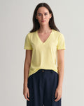 Sunfaded V-Neck Ss T-Shirt - Lemonade Yellow