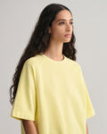 Sunfaded Ss C-Neck Sweat - Lemonade Yellow