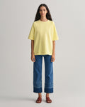 Sunfaded Ss C-Neck Sweat - Lemonade Yellow